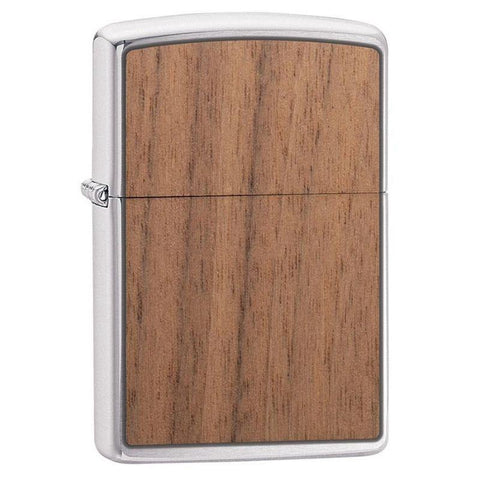 Walnut Emblem Brushed Chrome