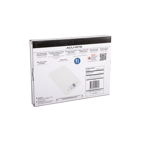 Large Slim Line Digital Scale 1g/8Kg - White