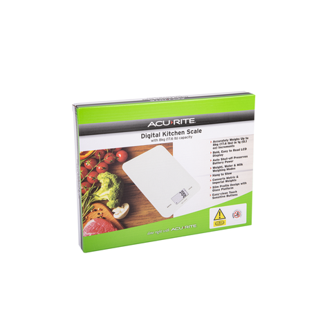 Large Slim Line Digital Scale 1g/8Kg - White