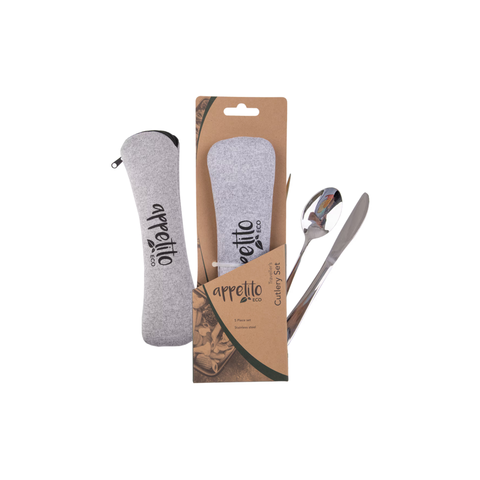 5 Piece Stainless Steel Traveller'S Cutlery Set