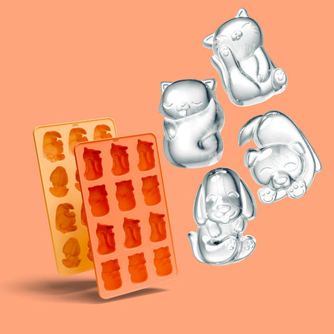 Cat & Dog Ice Trays Set of 2