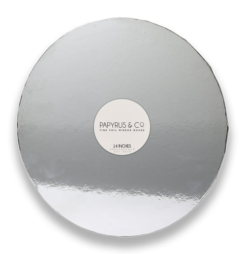 Silver Mirror Masonite Cake Board - 14" Round