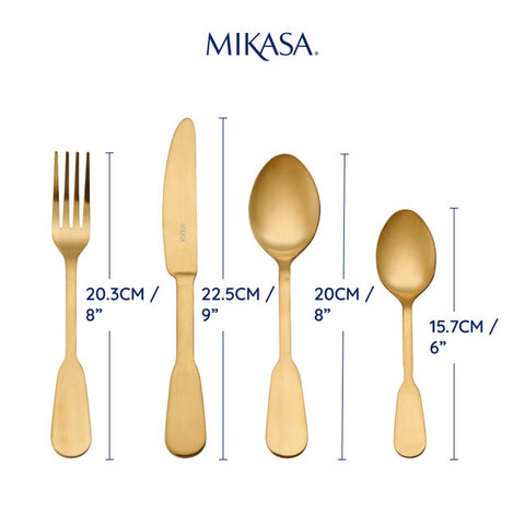 Soho Gold 16pc Cutlery Set