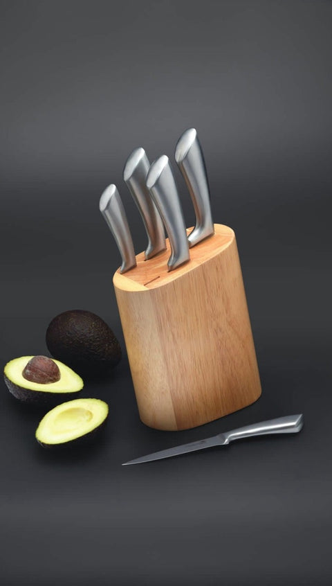 Cortes 5pc Knife + Block Set