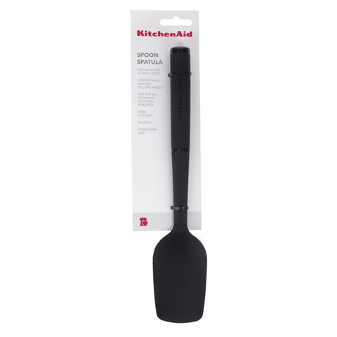 Soft Touch Spoon Spatula Silicone Black