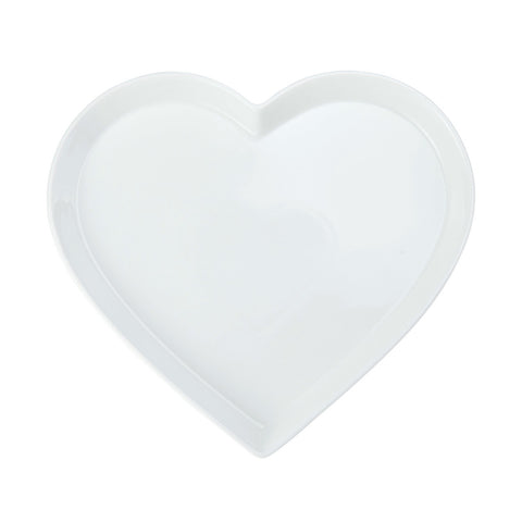 Chalk Serving Platter Heart 30cm