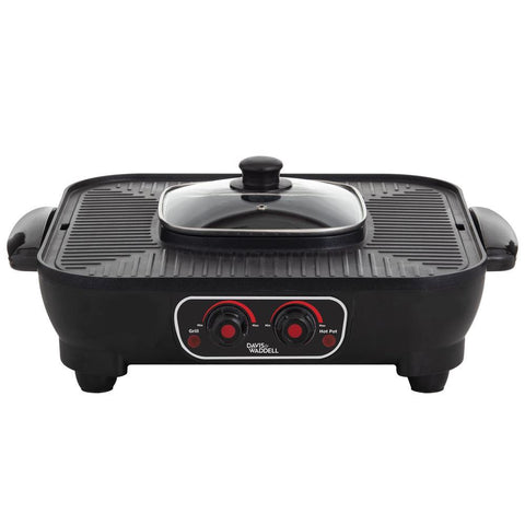 2 In 1 Electric Steamboat Hotpot With Teppanyaki Grill
