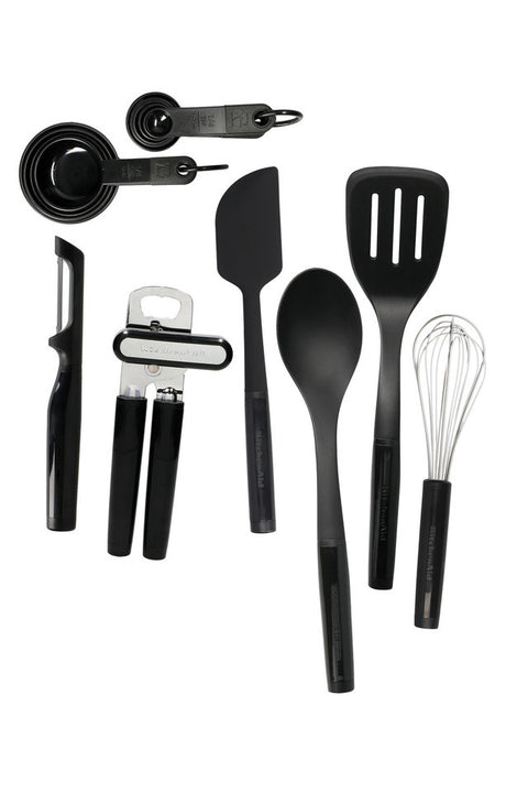 15 Piece Utensil Set, Onyx Black, Boxed
