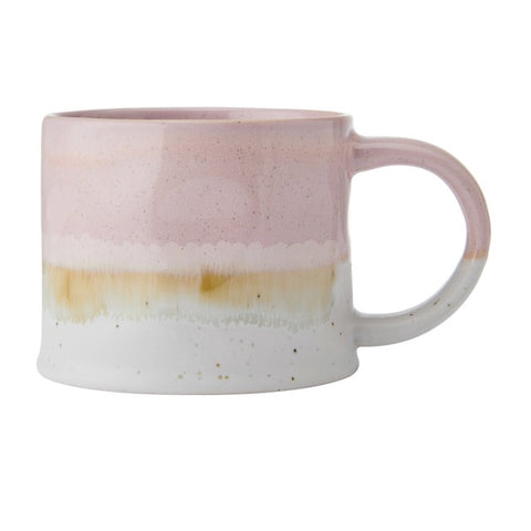 Stoneware Mug, Pink Glaze, 450ml, Labelled