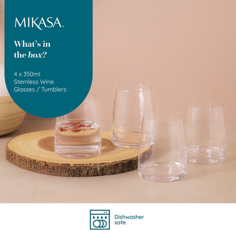 Palermo Stemless Glass 4pc Set