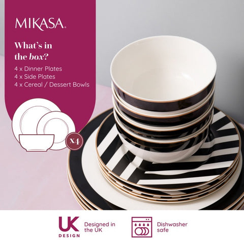 Luxe Deco 12pc Dinner Set
