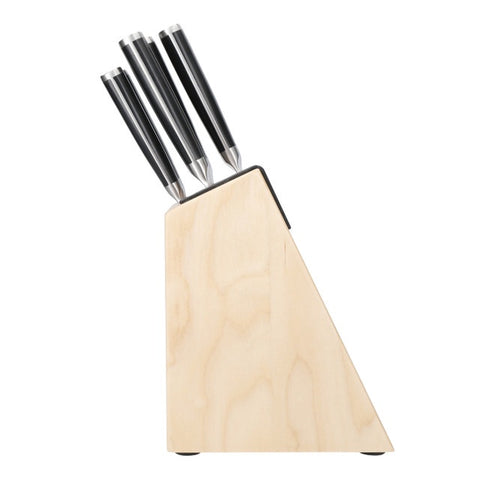 5pc Knife Set + Block with built in Sharpener