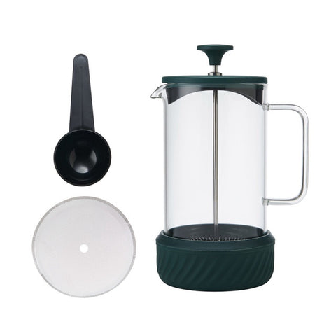 Zero Glass Cafetière, Eight Cup, 1 Litre, Green, Gift Boxed