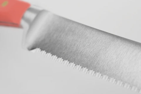 Classic Colour Coral Peach Serrated Utility Knife 14cm