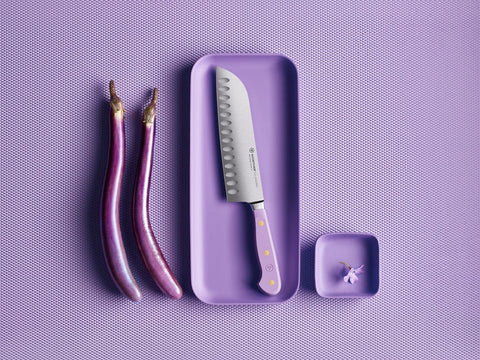 Classic Colour Purple Yam Santoku Knife 17cm