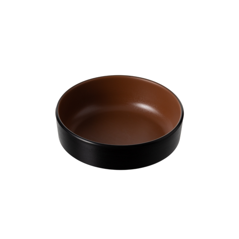 Brown & Black 4?0Small Round Dish Coucou Design