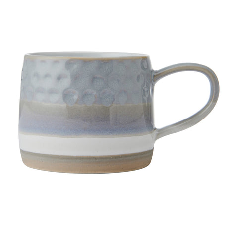 Stoneware Mug, Textured Ombre Grey, 320ml, Labelled