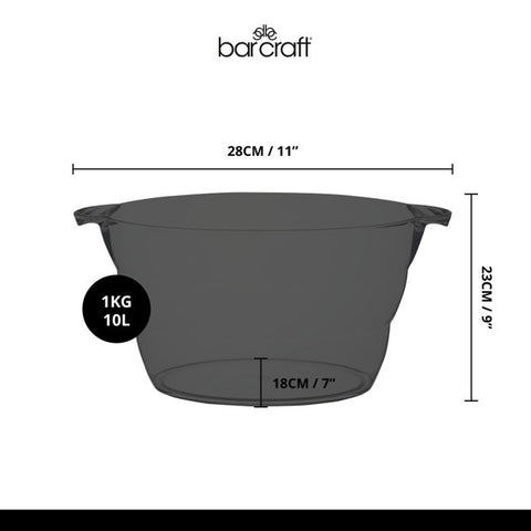 Large Oval Drink Pail Clear