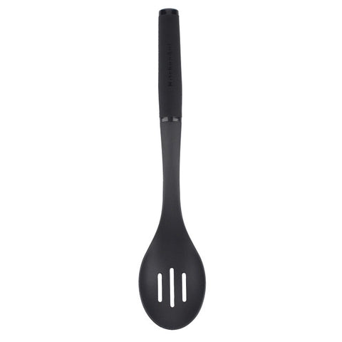 Soft Touch Slotted Spoon Nylon Black
