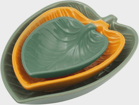 Forest Set of 3 Leaf Dishes
