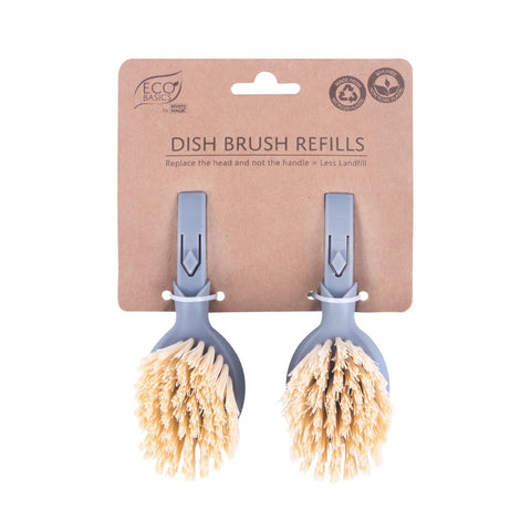 Eco Basics Dish Brush Refills 2 Pack