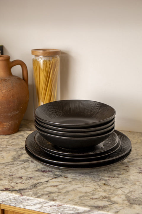 Jardin Midnight Pasta Bowl 20cm 4pc Set