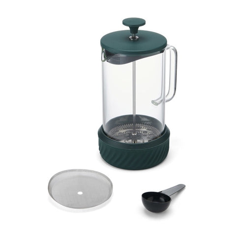 Zero Glass Cafetière, Eight Cup, 1 Litre, Green, Gift Boxed