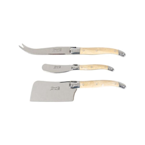 3 Piece Cheese Set - Light Horn