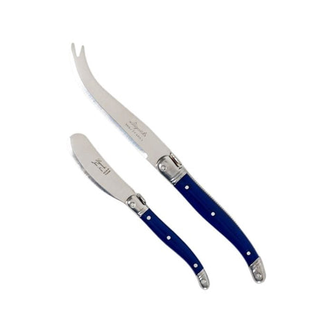 Cheese Knife & Spreader 2 Piece Set - French Blue
