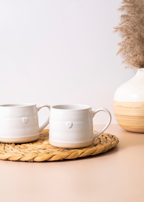 Heart Mugs 2pc Set - 380ml