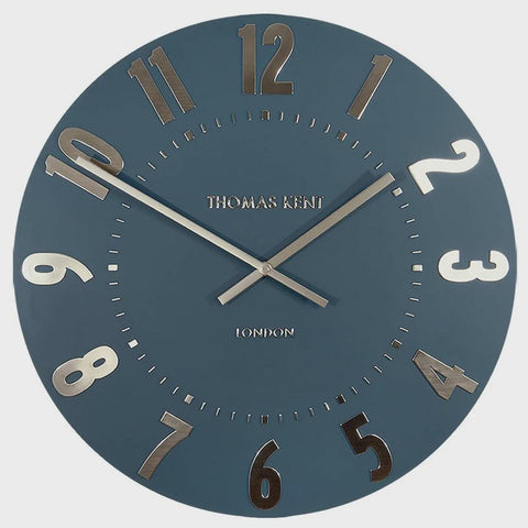 Mulberry Wall Clock Foiled Arabic Numerals, Open Face -30cm