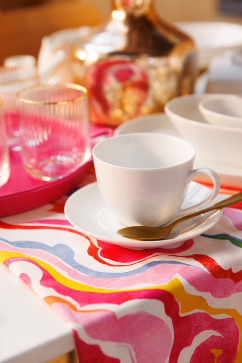 Chalk Tea Cup & Saucer 220ml 2pc Set