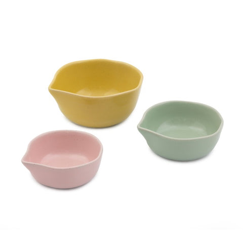 Big Love Stoneware Pinch-Me Pots, Set of Three, Gift Boxed