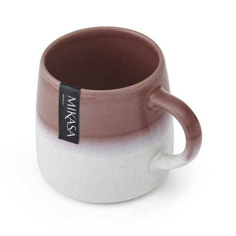 Stoneware Mug, Pink Glaze, 390ml, Labelled