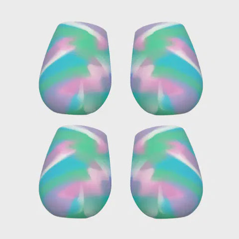 Silicone Cups Set 4 - Green Blend