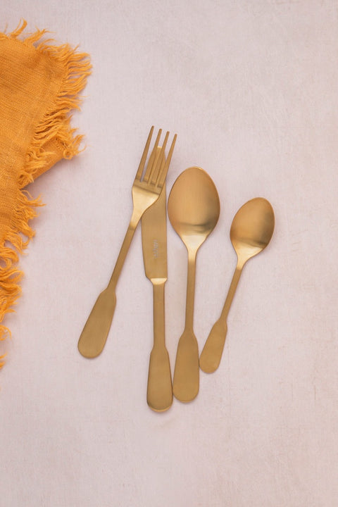 Soho Gold 16pc Cutlery Set