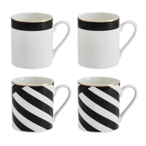 Luxe Deco Mugs 380ml 4pc Set