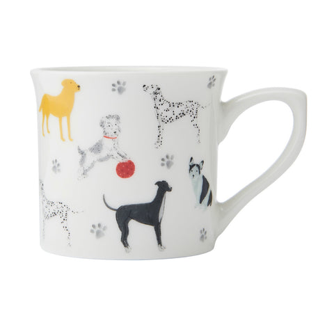 Fine Bone China 300ml Fluted Mug, Dog, Labelled