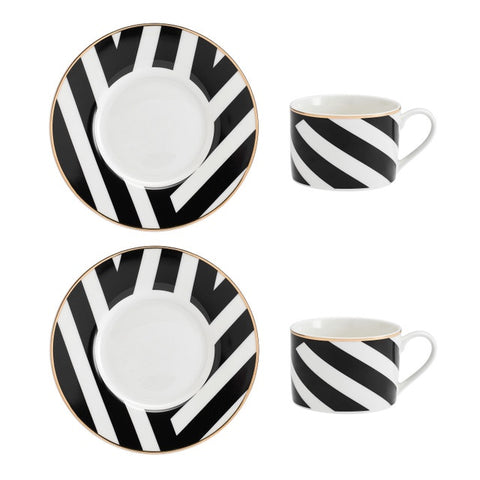 Luxe Deco Geo Tea Cup 200ml 2pc Set