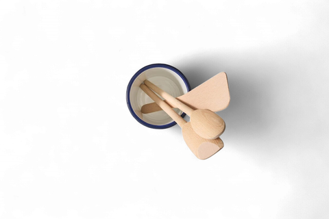 Enamel Utensil Holder 13.5 x 14cm