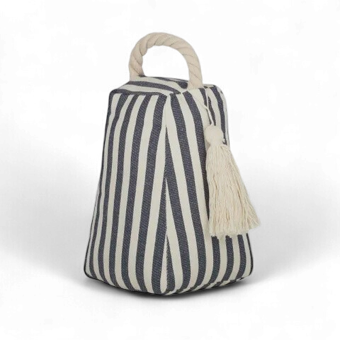 Royale Stripe Door Stop 13x13x21 Navy