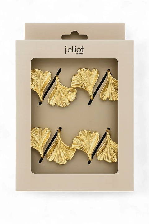 Noel Napkin Ring Set of 4 - Gold