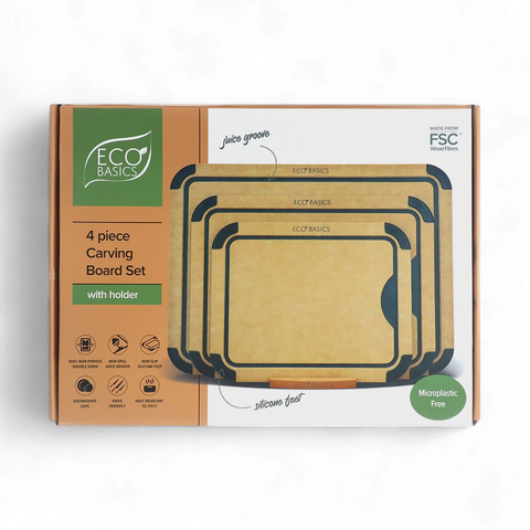 Eco Basics Carving Board with Juice Groove Set