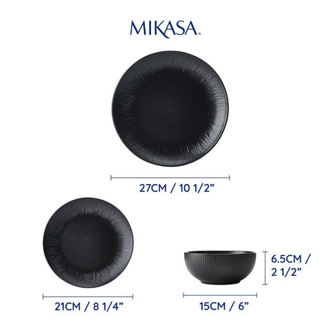 Jardin Midnight 12pc Dinner Set
