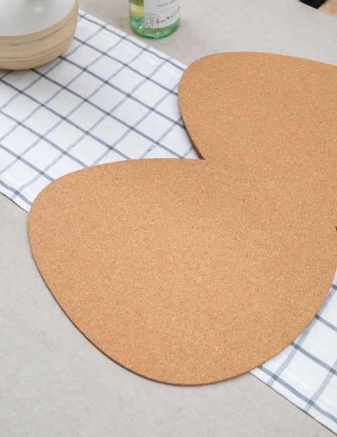 Pebble Placemat 4pc Set - Cork - 38 x 30cm