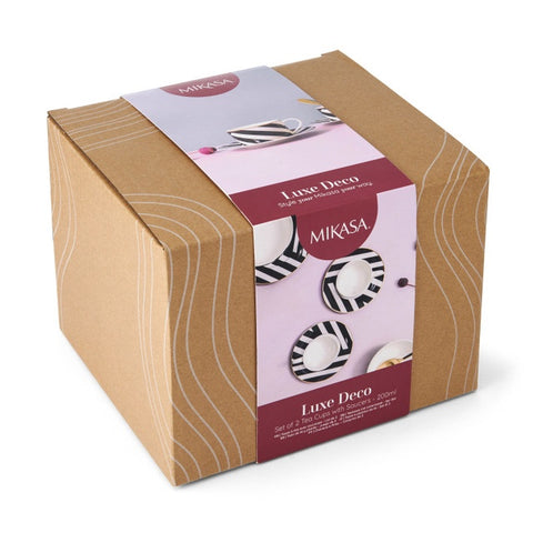 Luxe Deco Geo Tea Cup 200ml 2pc Set
