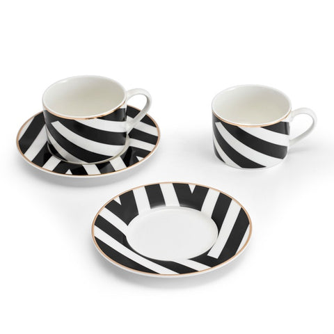 Luxe Deco Geo Tea Cup 200ml 2pc Set