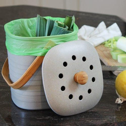 Eco Basics Compost Kitchen Waste Bin - 4L - Pebble