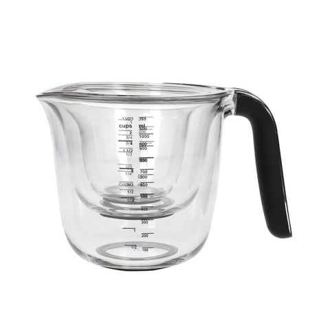 Set of 3 Angled Measuring Jugs, Onyx Black, Sleeved