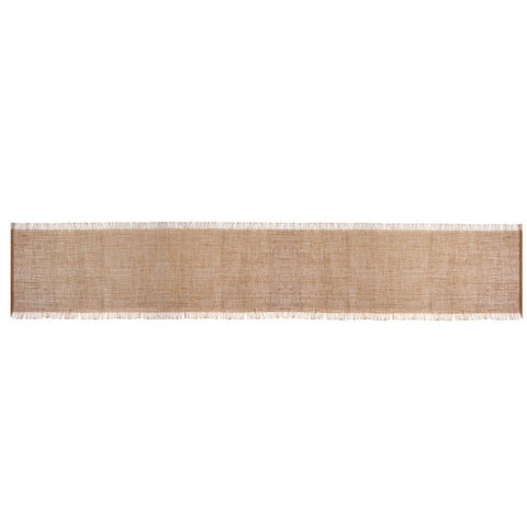 Jute Frayed Table Runner Jute 230 x 35cm